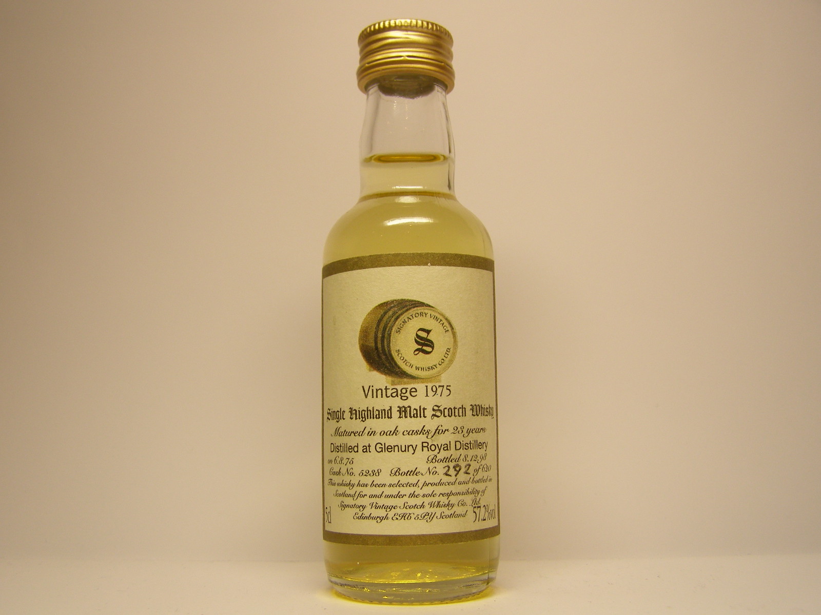 SHMSW 23yo 1975-1998 "Signatory" 5cl 57,2%vol